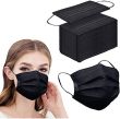 Disposable Face Masks Black 50 Pcs