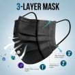 Disposable Face Masks Black 50 Pcs