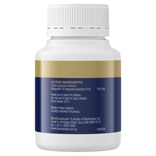 Bioceuticals Ubiquinol BioActive 150mg 60 Soft Capsules