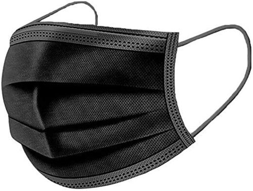 Disposable Face Masks Black 50 Pcs