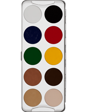 Kryolan Body Illustration Make-Up Colour Palette 10 Colours