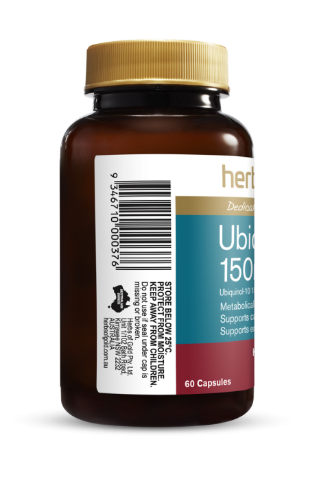 Herbs of Gold Ubiquinol 150mg 60 Capsules