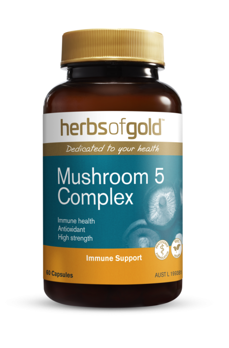 Herbs Of Gold Mushroom 5 Complex 60 Capsules
