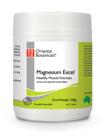 Oriental Botanicals Magnesium Excel Powder Lemon-Lime Zing 330g