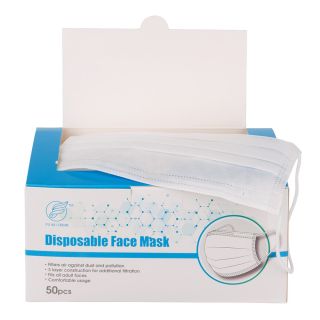 Disposable Face Mask White 50pcs
