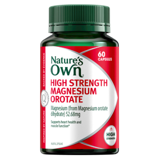 Nature's Own Magnesium Orotate Muscle Health High Strength Supplement 60 Capsules