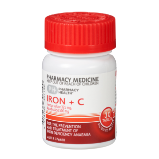 PHARMACY HEALTH Iron + C 30 Tablets