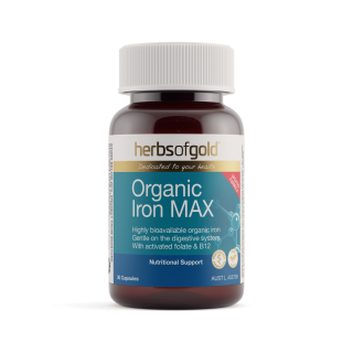 Herbs Of Gold Organic Iron MAX 30 VegeCaps
