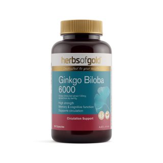 Herbs Of Gold Ginkgo Biloba 6000 120 Capsules