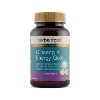 Herbs Of Gold Ginseng 4 Energy Gold 30 Tablets