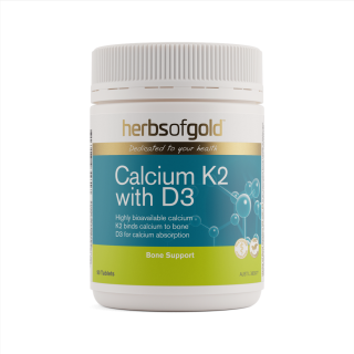 Herbs Of Gold Calcium K2 with D3 90 Tablets