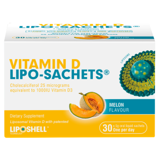 LIPO-SACHETS Vitamin D Melon Flavour Sachets 5g 30 Pack