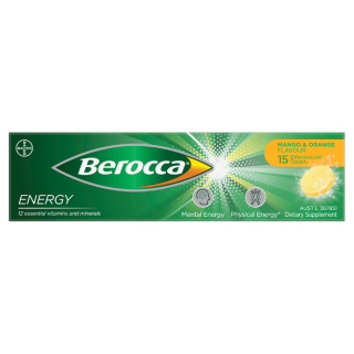 Berocca Energy Mango & Orange Flavour 15 Tablets