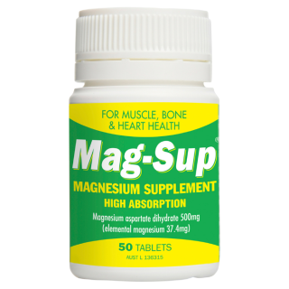 Mag-Sup 500mg Tablets 50 Bottle