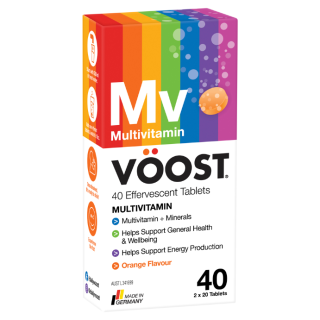 VÖOST Mv Multivitamin Orange Flavour 40 Effervescent Tablets