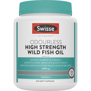 Swisse Ultiboost Odourless High Strength Wild Fish Oil 400 Capsules