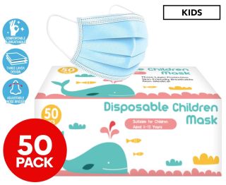 Children's 3ply Disposable Face Masks 50 Pack