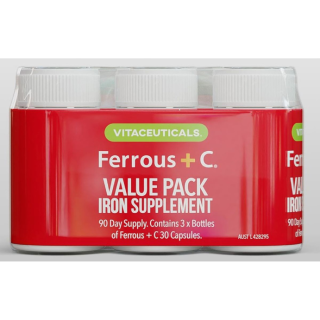 FERROUS + C Value Pack 90 Capsules