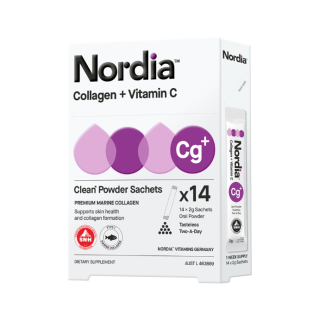 NORDIA Collagen + Vitamin C Clean Unflavoured Powder 14 x 2g Sachets
