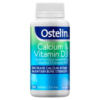 Ostelin Calcium & Vitamin D - D3 for Bone Health + Immune Support 130 Tablets