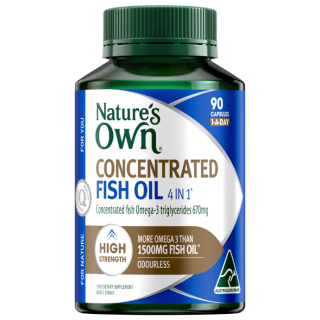 Nature's Own 4 in 1 Concentrated Fish Oil Odourless 90 Capsules