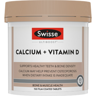 Swisse Ultiboost Calcium + Vitamin D 150 Tablets