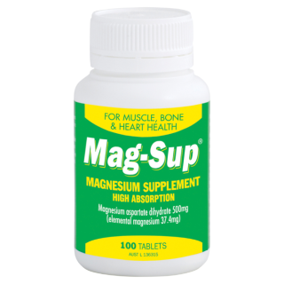 MAG-SUP Magnesium Supplement 500mg 100 Tablets