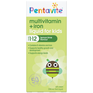 Penta-vite Multivitamin + Iron Liquid for Kids 200mL