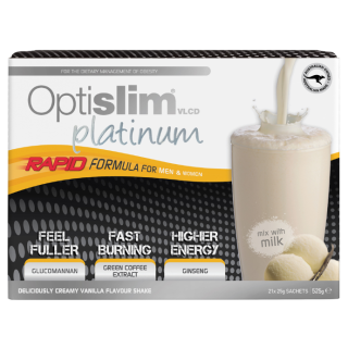 OPTISLIM VLCD Platinum Shake Creamy Vanilla Flavour 21 x 25g