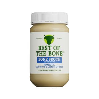 Best of the Bone Bone Broth Beef Concentrate Probiotic Bio-Fermented Coconut Lemon Myrtle Turmeric Papaya Leaf 390g