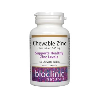 Bioclinic Naturals Chewable Zinc 60 Tablets