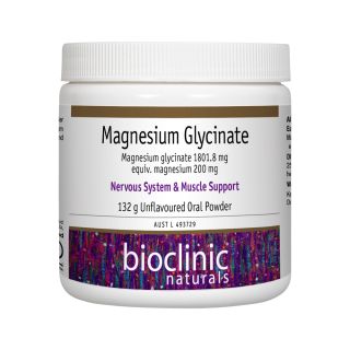 Bioclinic Naturals Magnesium Glycinate Unflavoured 132g Oral Powder