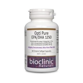 Bioclinic Naturals Opti Pure EPA/DHA 1250 60 Capsules
