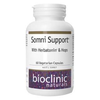 Bioclinic Naturals Somni Support With Herbatonin & Hops 60 VegeCaps