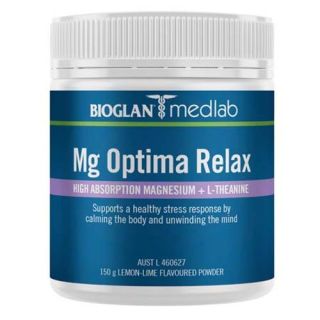 Bioglan Medlab Mg Optima Relax 150g Lemon Lime