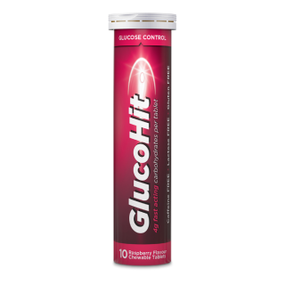 GLUCOHIT Glucose 4mg Raspberry Tube 10 Tablets