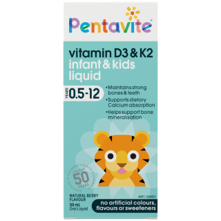 Penta-vite Vitamin D3 & K2 Infant & Kids Liquid 30mL