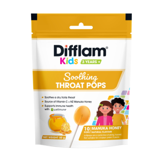Difflam Kids Soothing Throat Pops Manuka Honey Flavour 10 Pack