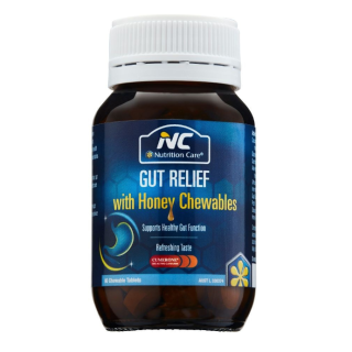 Nutrition Care Gut Relief with Honey Chewables 60 Chewable Tablets
