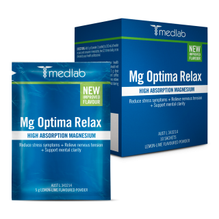 Medlab Mg Optima Relax 10 Sachets Lemon Lime