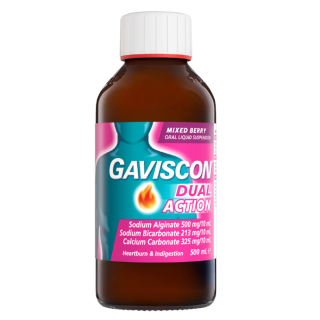 Gaviscon Dual Action Liquid Mixed Berry 500mL