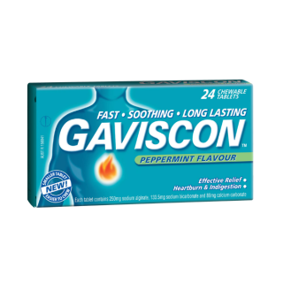 Gaviscon Peppermint 24 Chewable Tablets