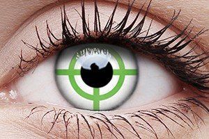 ColourVUE Crazy Lens Green Target Contact Lens