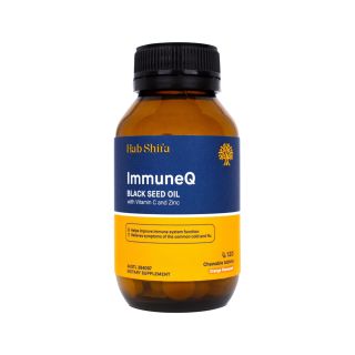 Hab Shifa ImmuneQ Organic Black Seed with Vitamin C & Zinc 120 Chewable Tablets