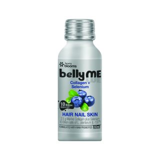Henry Blooms BellyME Hair Nail Skin Collagen + Selenium Shots Natural Berry 60mL x 7 Pack