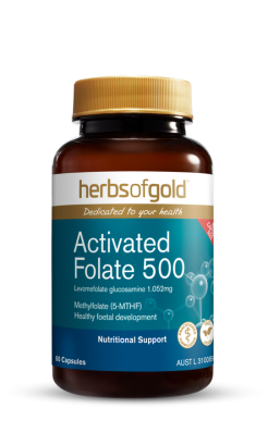 Herbs of Gold Activated Folate 500 60 Capsules