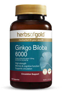 Herbs of Gold Ginkgo Biloba 6000 120 Capsules