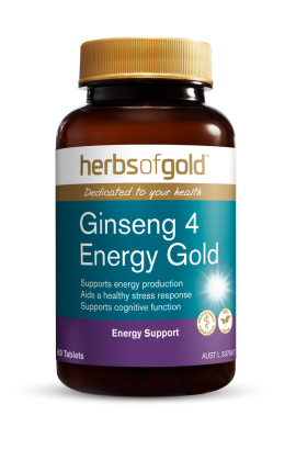 Herbs of Gold Ginseng 4 Energy Gold 60 Tablets