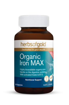 Herbs of Gold Organic Iron MAX 30 Capsules