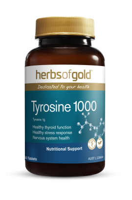 Herbs of Gold Tyrosine 1000 60 Tablets